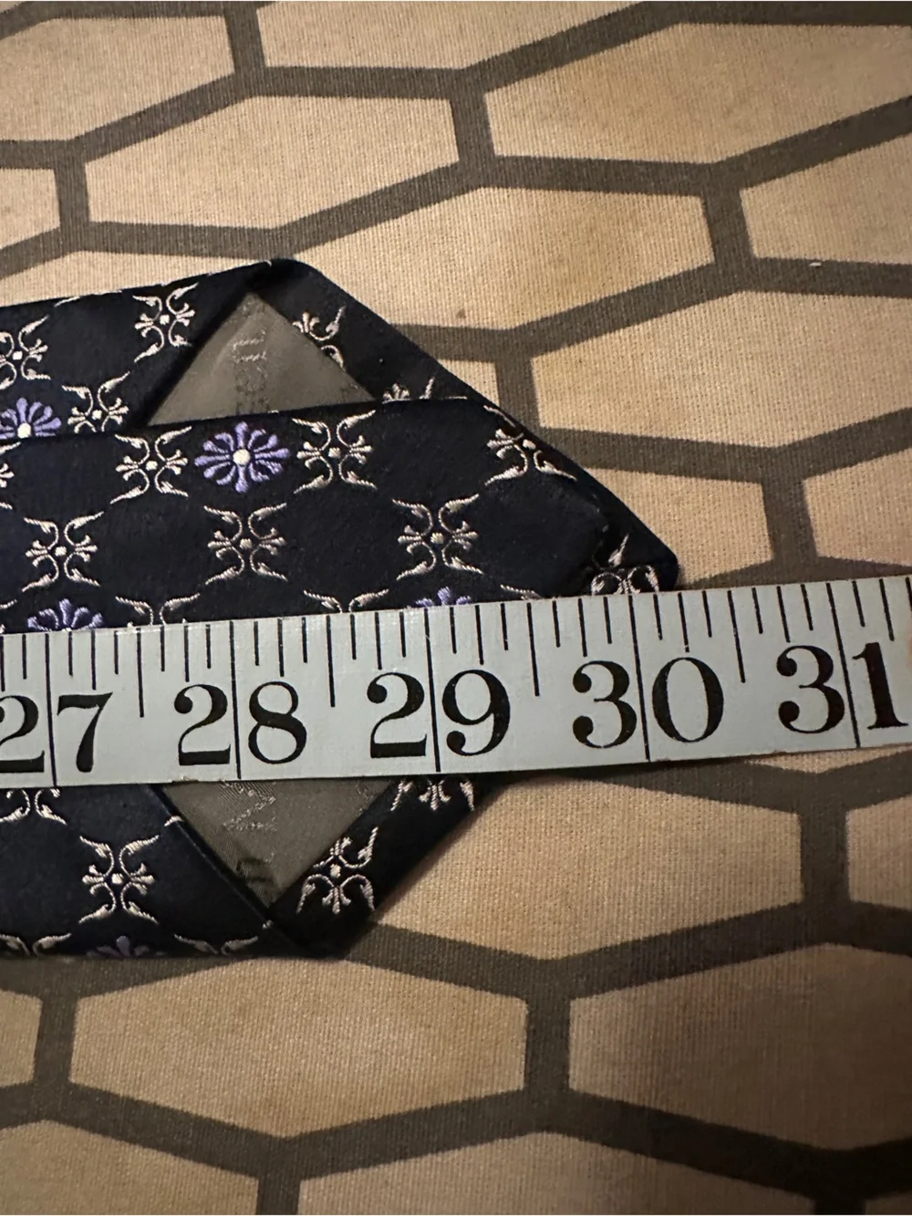 Robert Talbott best of class andrisen Morton navy and white abstract silk tie